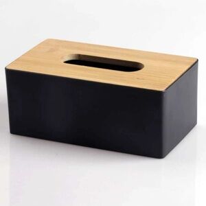 Bamboo tissue storage box
